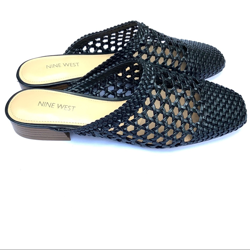 NEW Nine West Woven Mule in Black Size 9